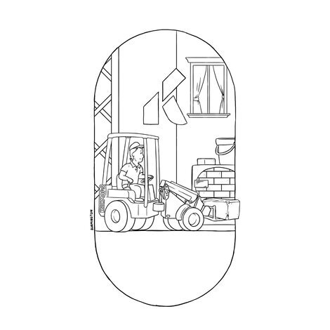 Knikmops colouring pages construction